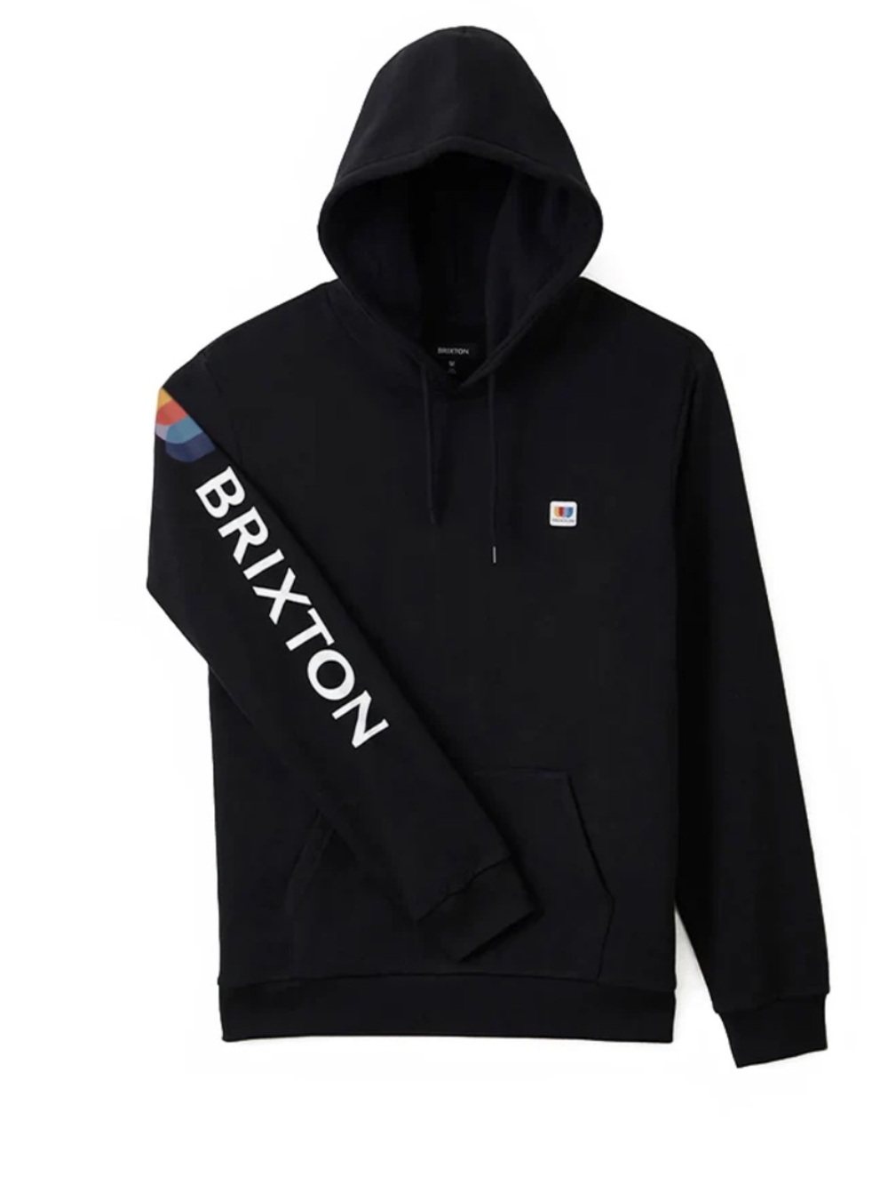 Brixton Alton Black Logo Pullover Hoodie - Size Small Men's
